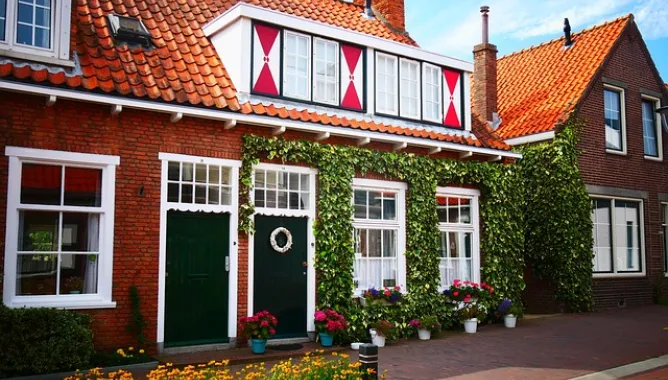 houses, homes, residential building, house exterior, neighborhood, seaside resort, dutch, living, netherlands, architecture