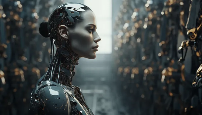 woman, robot, female robot, robotics, artificial, humanoid robot, sci-fi, futuristic
